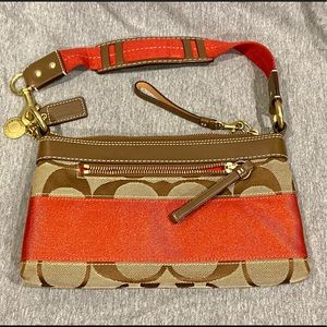 Coach small Orange/tan purse